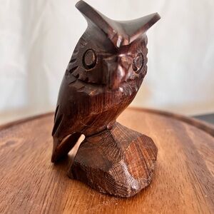 Hand carved Owl Figurine